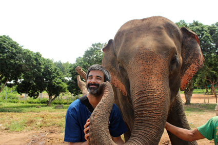 Un beso de elefante es una experiencia inolvidable, en Baan Chang (Chiang Mai).