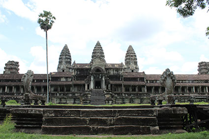 Parte de atrás del edificio central de Angkor Wat (Camboya). 