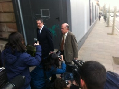 Félix Millet entra al Palacio de Justicia de Barcelona el primer día del juicio por el caso Hotel del Palau (Barcelona).