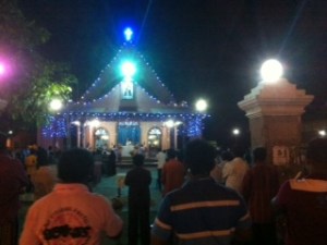 Iglesia católica en Negombo, Sri Lanka.